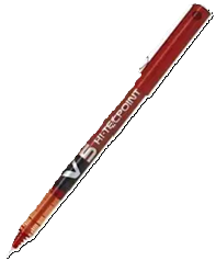 BOLIGRAFO ROJO PUNTA FINA GEL V5 0.3MM